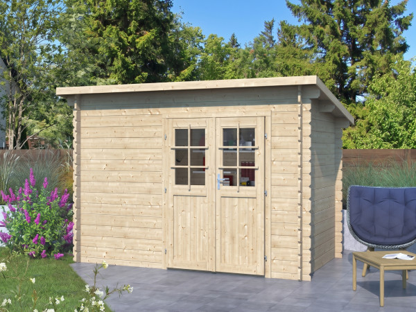 Abri de jardin en rondins Aras 34 mm naturel