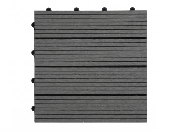 WPC Carreau de terrasse Basic gris foncé