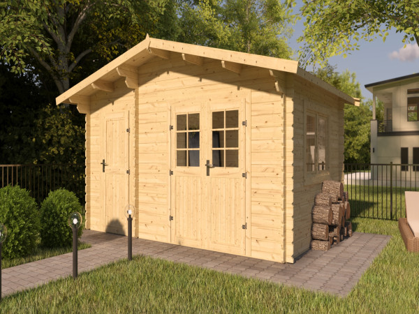 Abri en madriers Keiko 34 mm brut