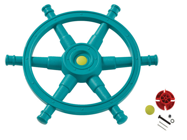 « Volant Pirate « Star » turquoise/vert citron Ø 54 cm »