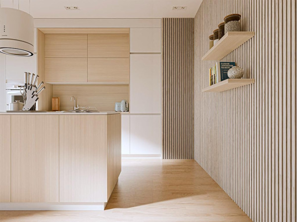 Panneau acoustique revêtement mural chêne clair AURA Balance