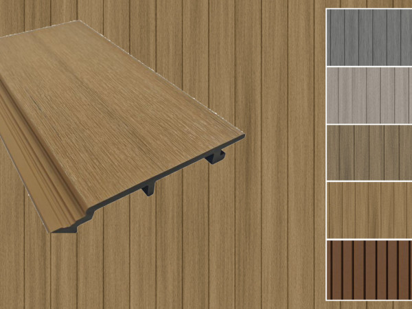 WPC quadruple profilé rhombique Oak co-extrudé