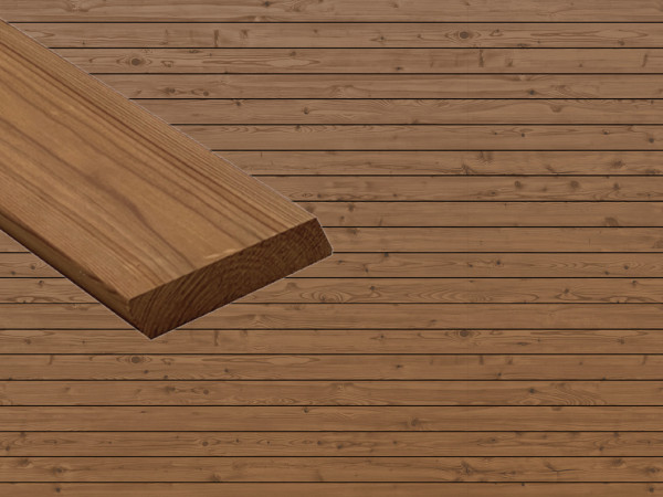 Clin pour bardage en pin thermo-chauffé, profilé en losange SSS