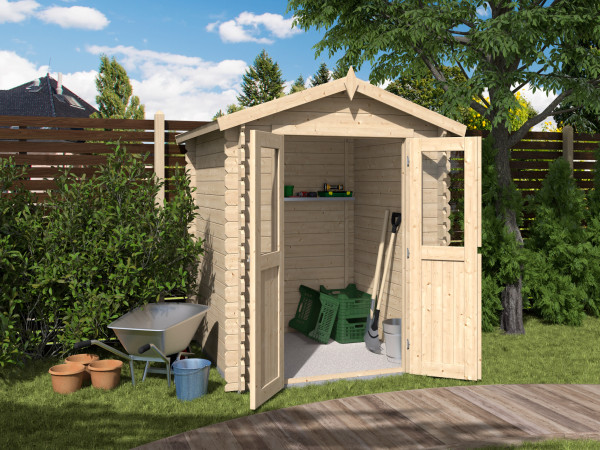Abri de jardin BBH « Mini 2 B » 28 mm toit en bâtière