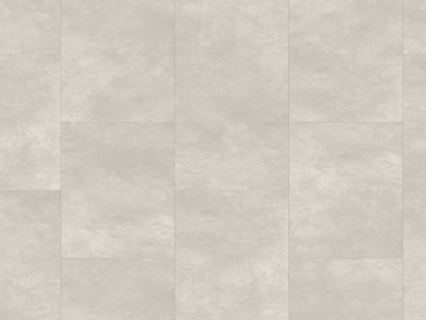 Sol design « Modular ONE » grand format décor béton blanc