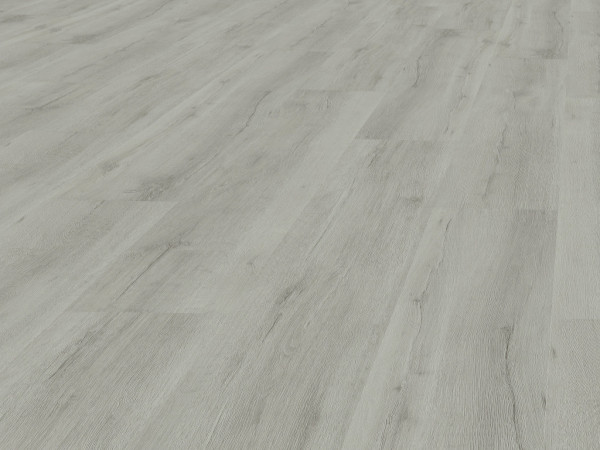 Sol en vinyle chêne rustique teinte blanc-gris lame style campagnard