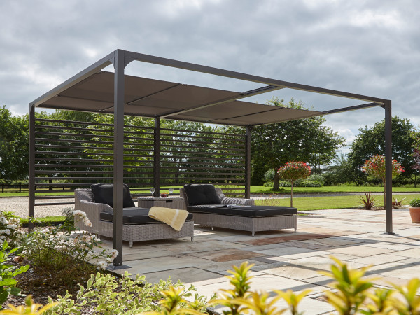 Pergola en aluminium Florence 4x3 gris foncé