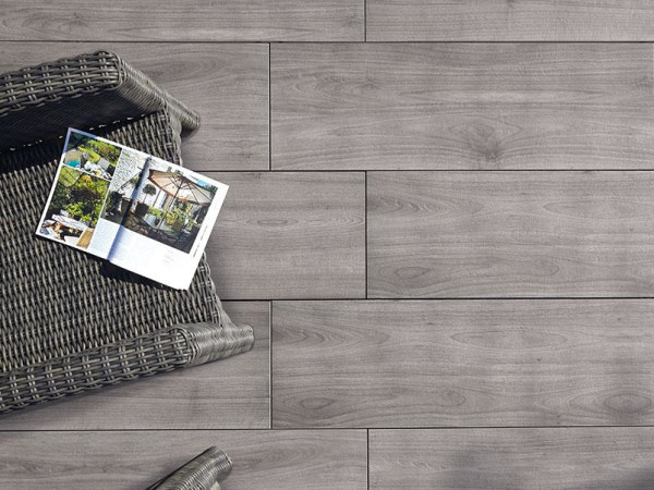 Dalle de terrasse en céramique en grès cérame Harena Bois Grigio