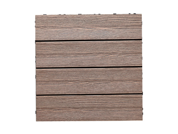 Dalle de terrasse composite aspect bois Teck