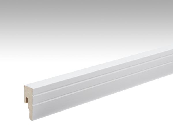 Plinthe unie blanche brillante, profilé décoratif 324, lot de 18
