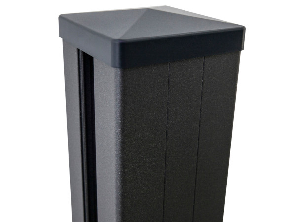 Poteaux de clôture GJ à emboîter en aluminium anthracite DB703