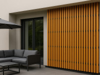 Aperçu: Façade murale en bambou pour l'extérieur - brun naturel, 290 x 40 x 3,0 cm Aperçu: Façade murale en bambou pour l'extérieur - brun naturel, 290 x 40 x 3,0 cm