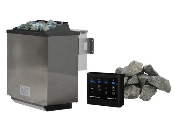 Poêle sauna bio de 4,5 kW avec commande externe KIT ÉCONOMIQUE 1
