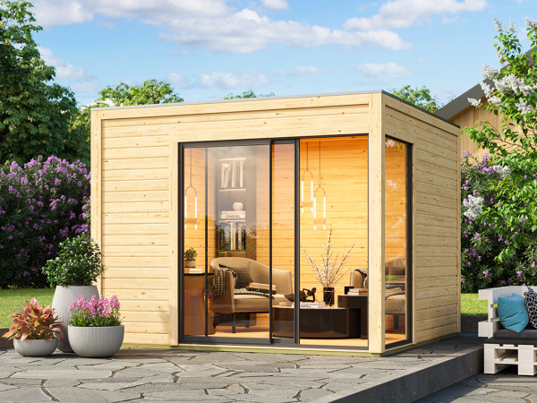 Abri de jardin Cubillis Royal 38 mm laissé à l’état naturel
