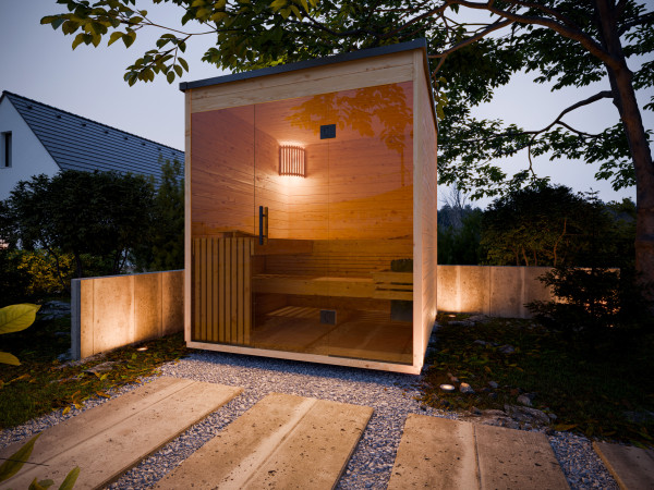 Sauna extérieur Lilly brut / Non traité 28 mm