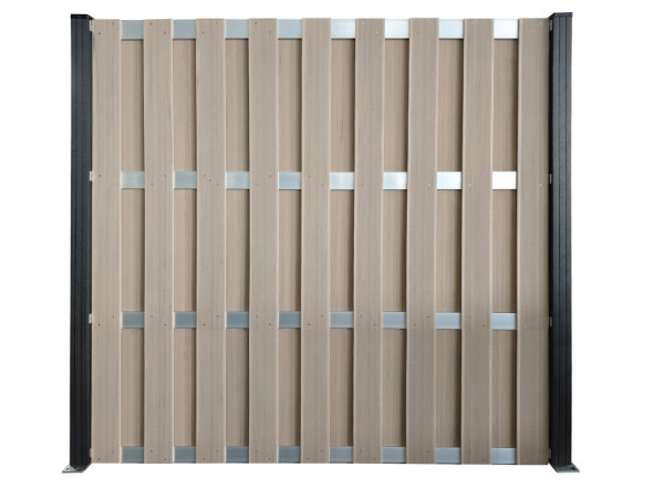 Set de planches pour système de clôture à emboîter WPC Beige