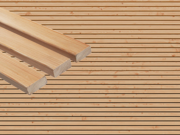 Revêtement de façade Plinthe rhombique Mélèze de Sibérie