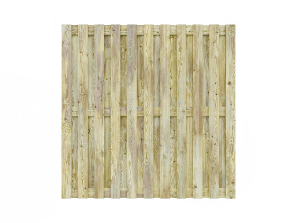 Clôture brise-vue en pin imprégné sous pression vert