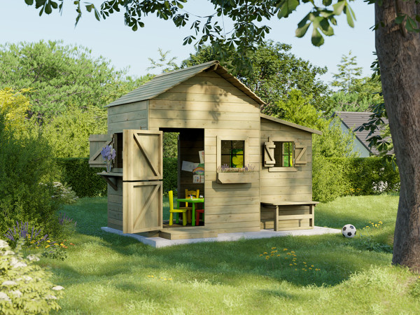 Cabane pour enfant en bois autoclave “Butterfly” Prestige Garden