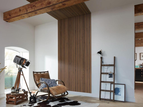 Habillage murs et plafonds en bois acoustique + feutre
