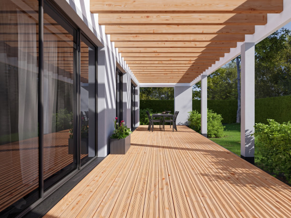 Lame de terrasse en mélèze de Sibérie non traitée