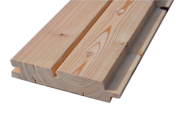 Bois de façade en Mélèze de Sibérie Profilé double losange