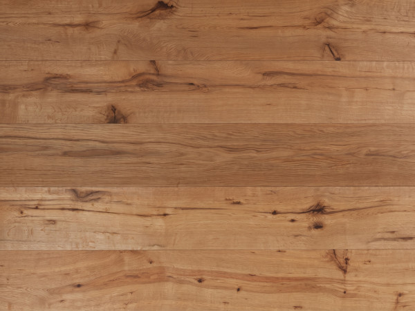 Parquet chêne XL rustique, lame large brossée