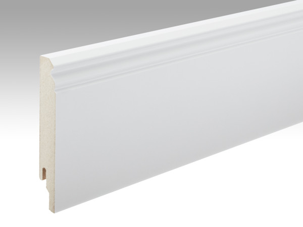 Plinthe blanche unie brillante, profilé décoratif 324, lot de 13