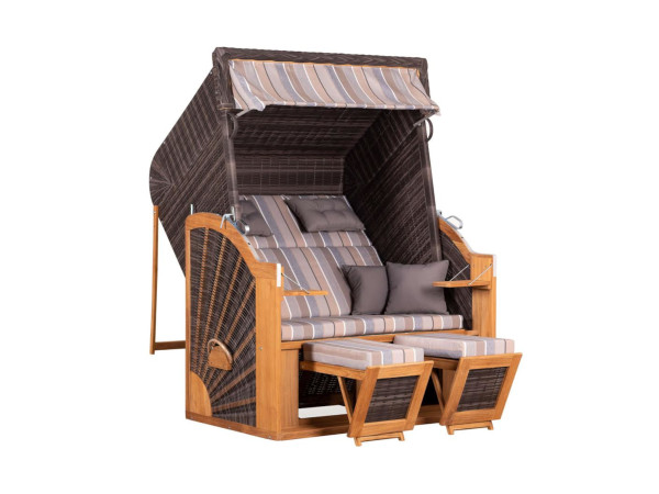 Chaise longue de plage PURE CLASSIC XL SUN PE GRIS PIERRE Design 403