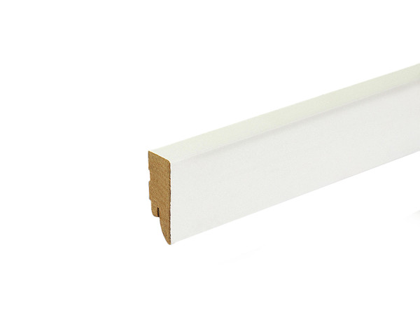 Plinthe carrée Ultra blanc brillant à peindre (âme MDF)