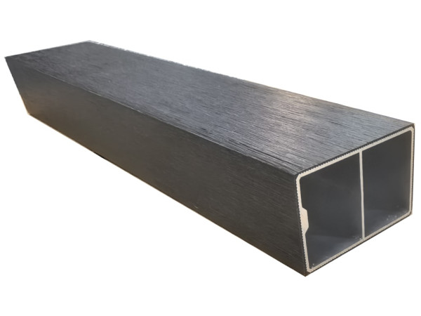 WPC Profilé rhombique quadruple Gris argenté Co Extrudé