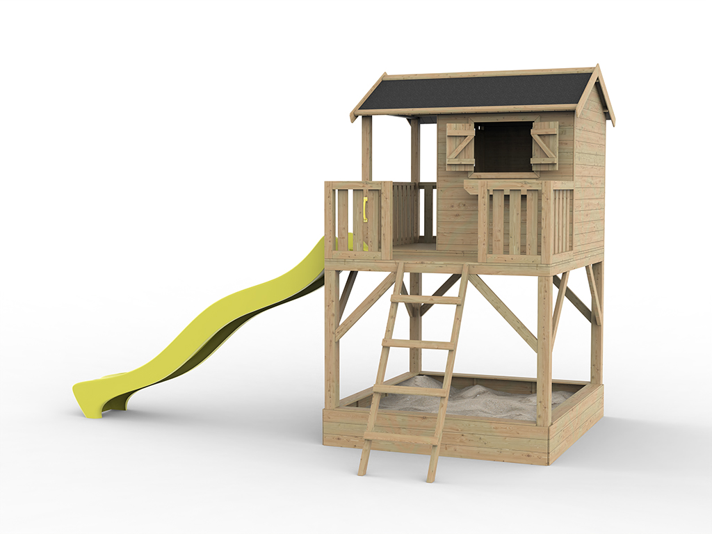 Soulet Cabane en bois avec bac à sable pour enfants 2,64 x 1,60 x 1