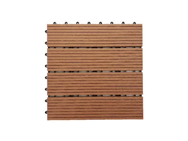 WPC Carreau de terrasse Basic brun - 1 pièce