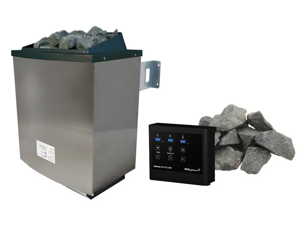Poêle sauna de 9 kW avec commande externe KIT ÉCONOMIQUE 1