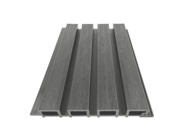 WPC quadruple profilé rhombique Silver Grey co-extrudé