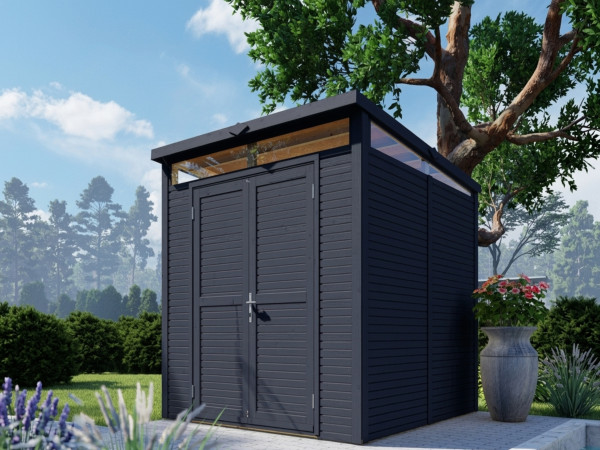 Abri de jardin Pentos profil rhomboïde 18 mm anthracite