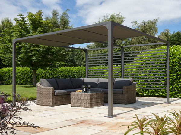 Pergola en aluminium "Florence 3x3" gris foncé