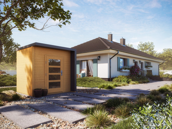 Abri de jardin en bois brut Bravo 19 mm