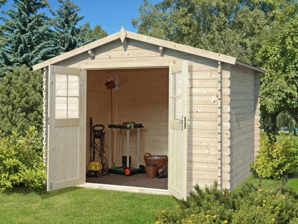 Abri de jardin en bois CA2874 28 mm aspect naturel