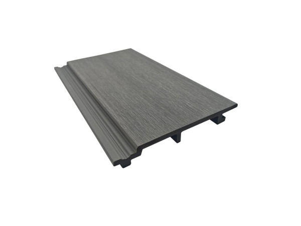WPC quadruple profilé rhombique Silver Grey co-extrudé