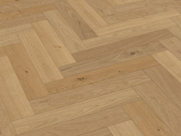 Sol en bois Lindura style chevron HS 500 Chêne classic 8925 brossé