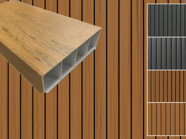 Brise-soleil Profilé d'ombrage en WPC coextrudé Teck