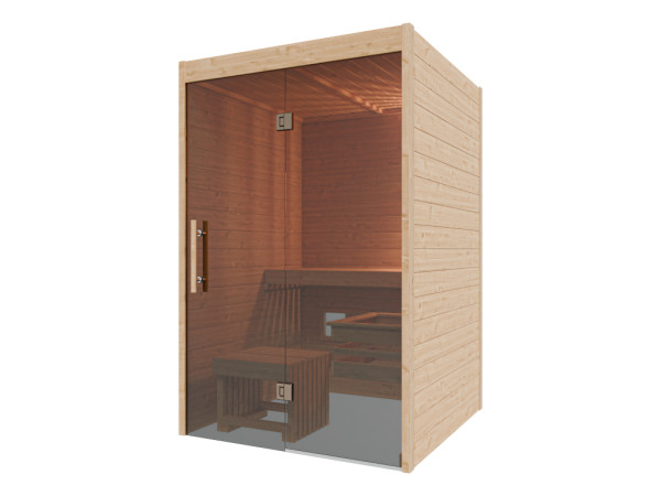 Sauna intérieur Nova Lite Kit économique comprenant un poêle de 3,6 kW avec commande externe
