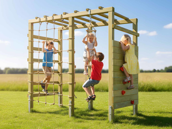 Tour de jeux et structure d'escalade HANGO Rex KDI verte