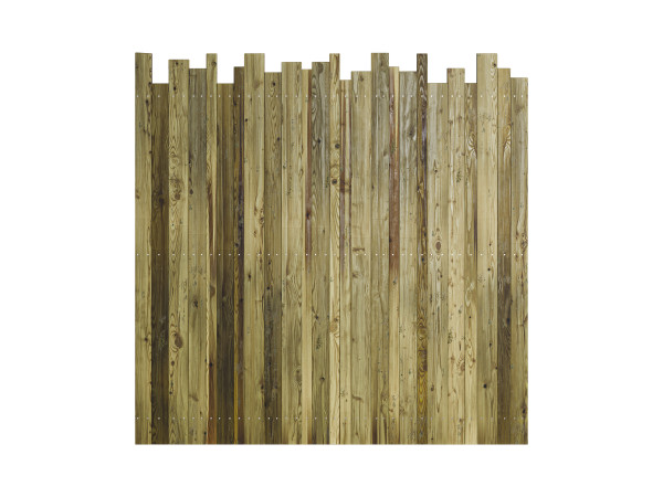 Clôture brise vue en planches « Disparat » droite