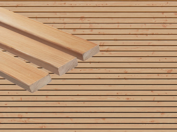 Façade Profilé rhombique Mélèze de Sibérie