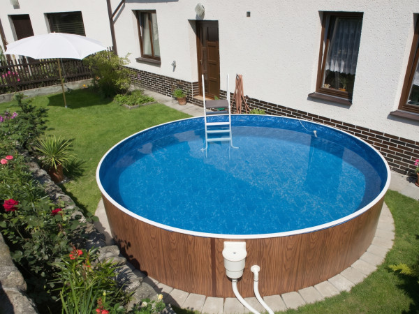 MY- Poolset Splash imitation bois Ø 3,6 m H:1,2 m