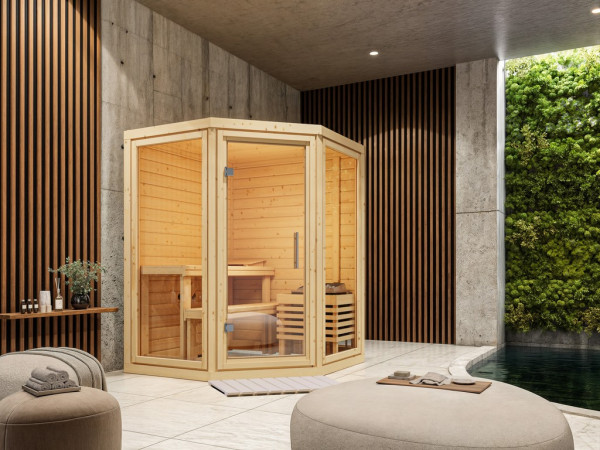Le poêle du sauna peut varier