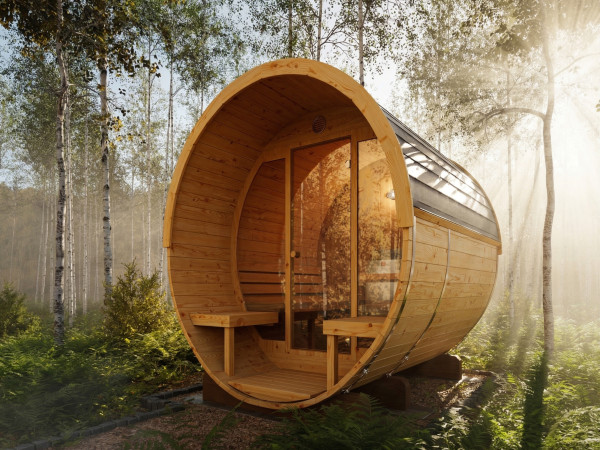 Sauna tonneau Ellipso 1 brut / non traité