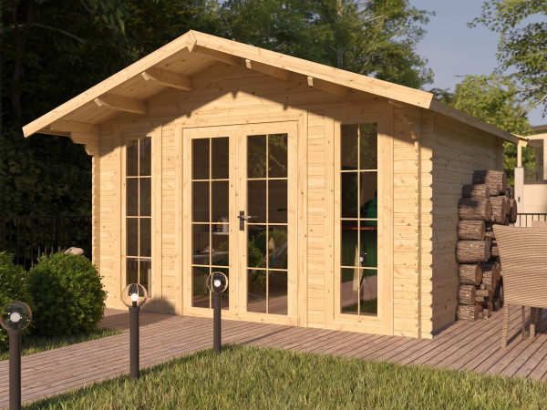 Abri de jardin abri en madriers Maximus 28 mm brut